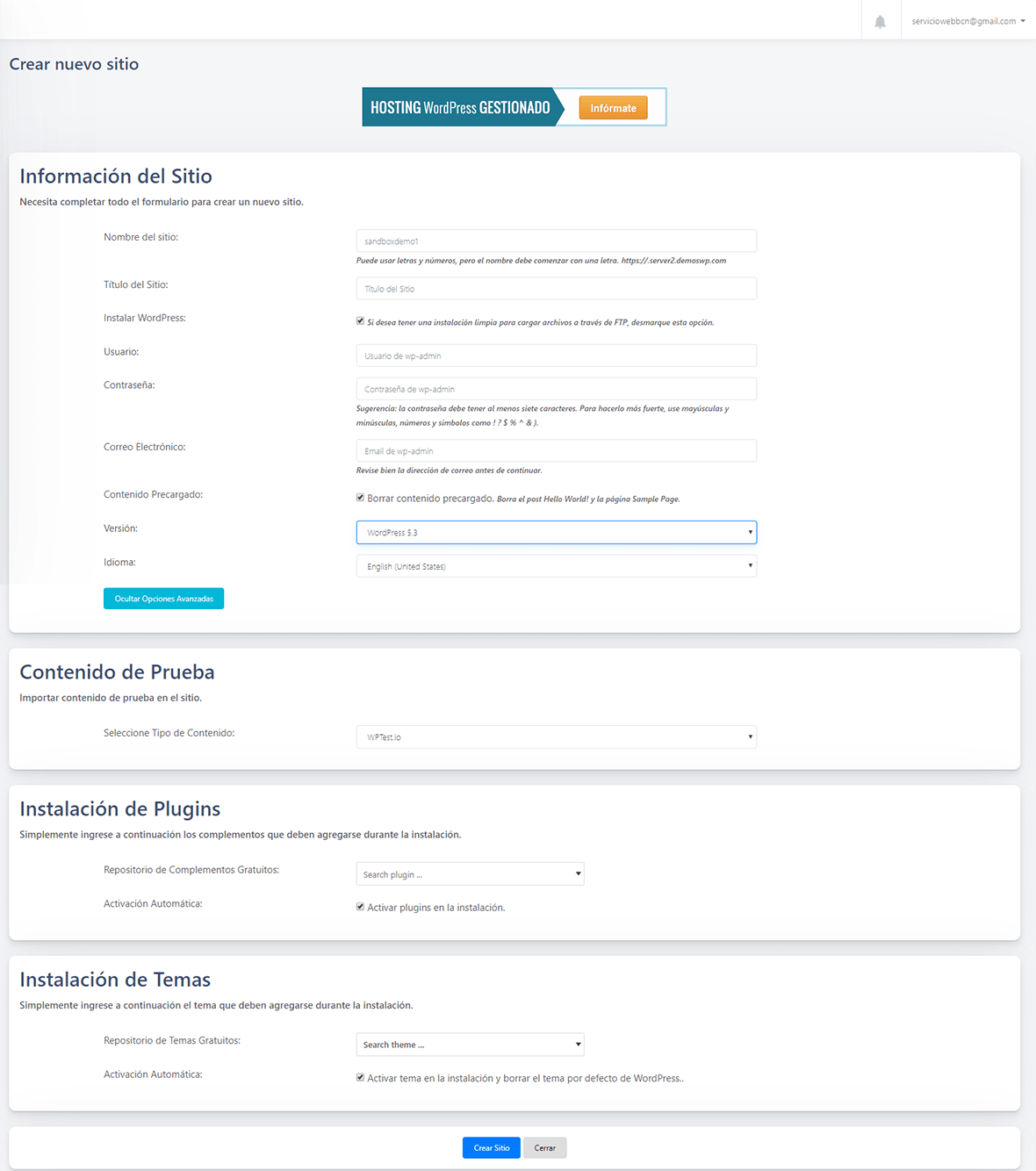 Crear tu web gratis con Wordpress y Demoswp | Byteweb