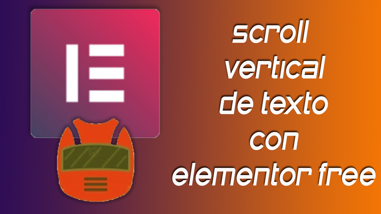 scroll vertical de texto para Elementor free