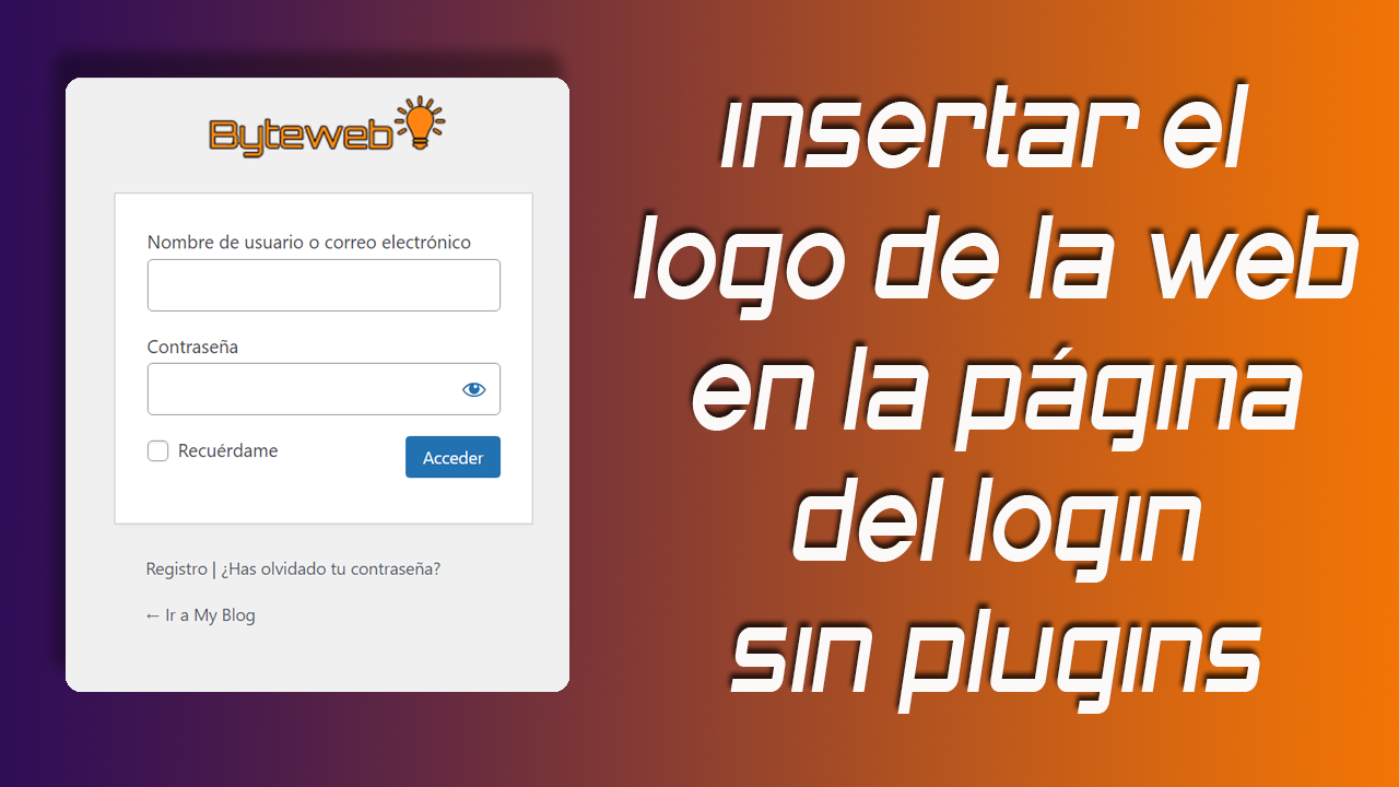 insertar el logo de la web en la pagina del login