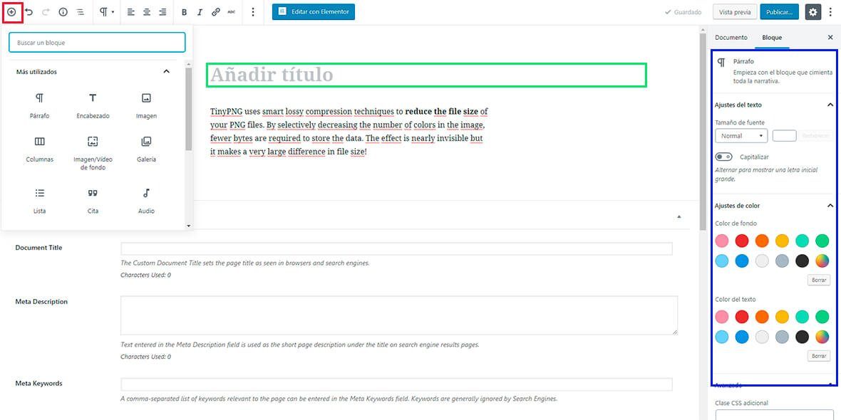 Diseño de webs con Gutenberg y WordPress