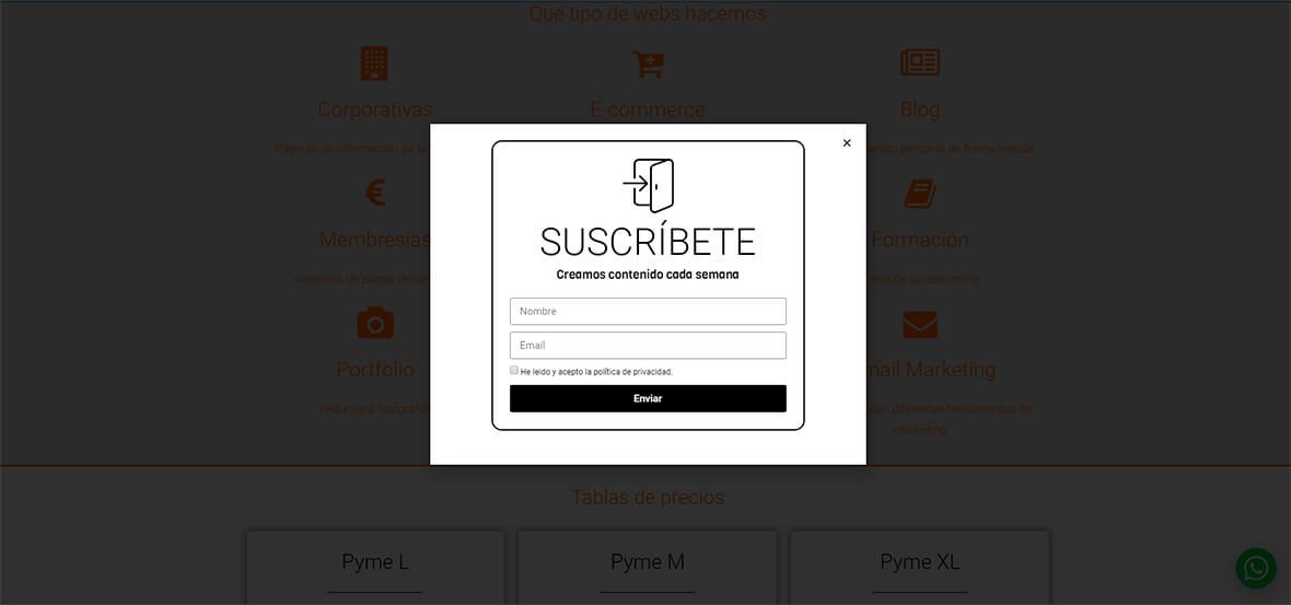 Plugins para popups WordPress