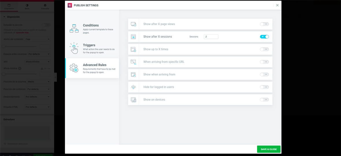 crear ventana emergente con WordPress
