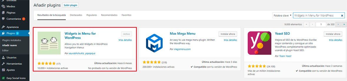 instalar plugin en WordPress